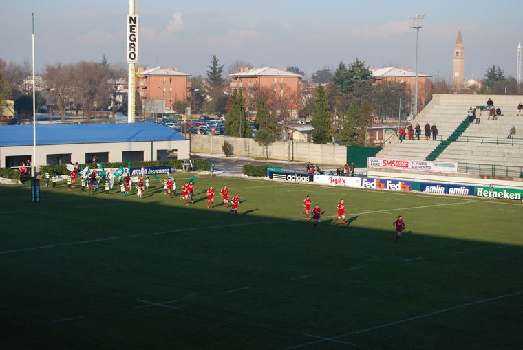 Stadio Comunale di Monigo, Treviso, campo interno di Benetton Treviso.